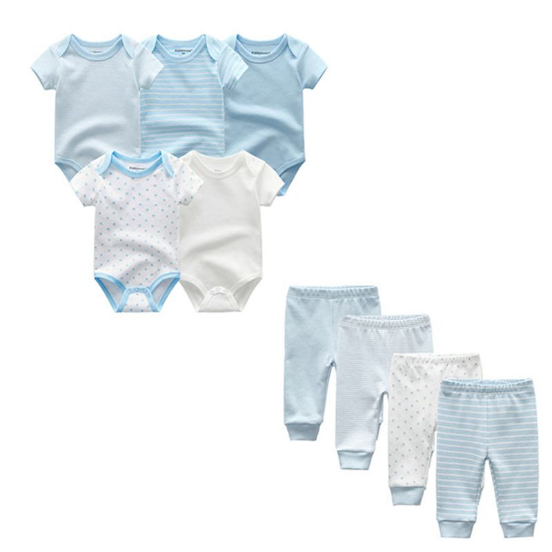 Kiddiezoom Brand 9pcs Baby Bodysuits