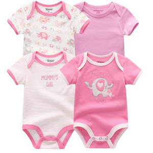 Lot de 4 vêtements pour bébé de 0 à 12 mois, combinaisons et grenouillères 