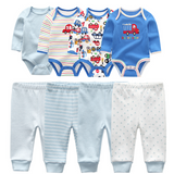 2024 Baby Clothing Set Bodysuits+Pants 8pcs