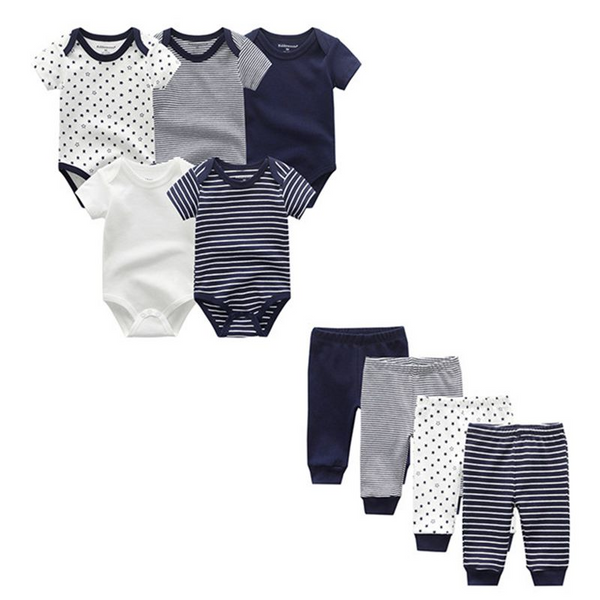 Kiddiezoom Brand 9pcs Baby Bodysuits
