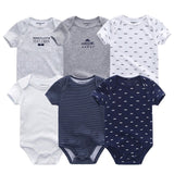 Baby Bodysuit 100% Cotton 0-12M Kids Clothes 6Pack