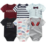 Baby Bodysuit 100% Cotton 0-12M Kids Clothes 6Pack