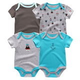 4pcs Baby Clothing 0-12m Bodysuits Onesies