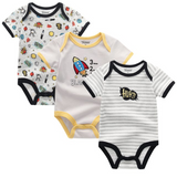 Baby Boys Bodysuits 3Pcs Newborn Set