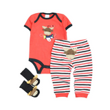 3Pcs Baby Bodysuits+Pants+Socks Sets Girls