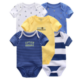 2024 Baby Girls Bodysuits Short Sleeve 5pcs