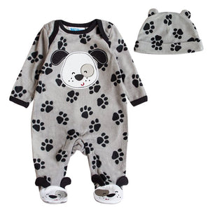 Baby Mädchen Strampler + Mütze Kleidung Hirsch Overalls 