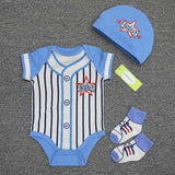 2024 Baby Bodysuits+Hat+Socks Newborn Jumpsuit Set