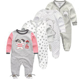 Baby Clothes Rompers 2024 Unisex Kids Long Sleeve 3/4pcs