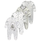 Baby Clothes Rompers 2024 Unisex Kids Long Sleeve 3/4pcs