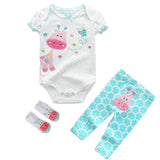 2024 Baby Bodysuits+Pants+Socks Newborn 3pcs Set