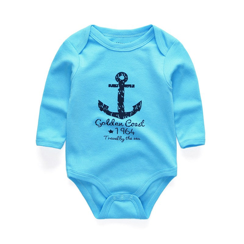 New Baby Boys Bodysuit Long Sleeve Cotton