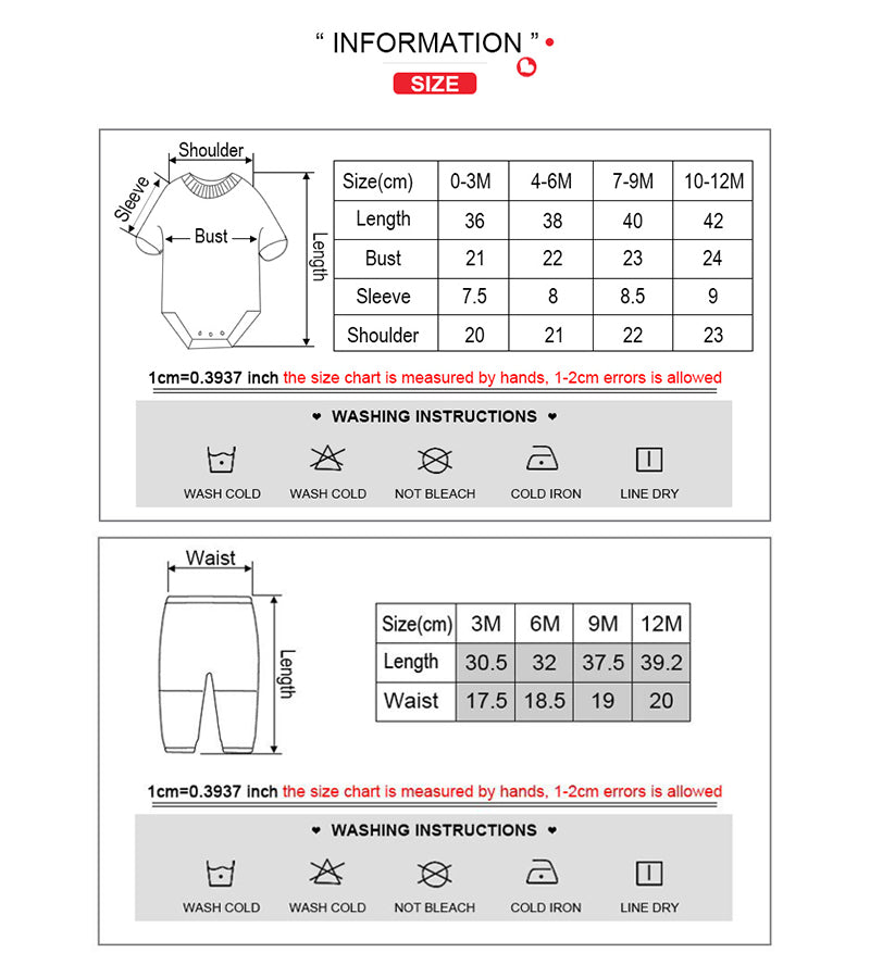 2020 Summer Short Sleeve 5pcs Bodysuits+4pcs Trousers
