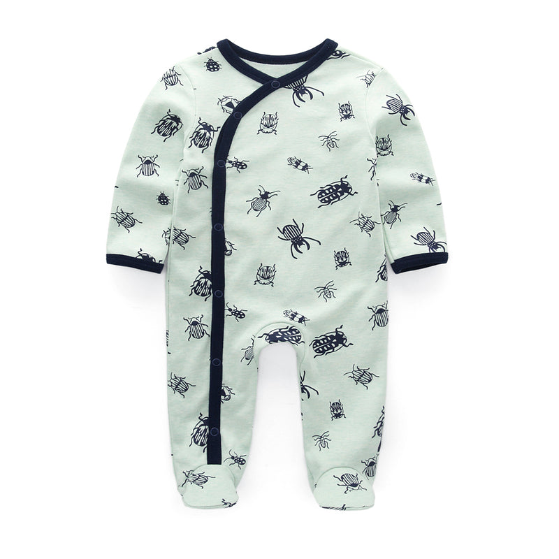 New 2/3/4pcs Baby Rompers Long Sleeve Printed Jumpsuit