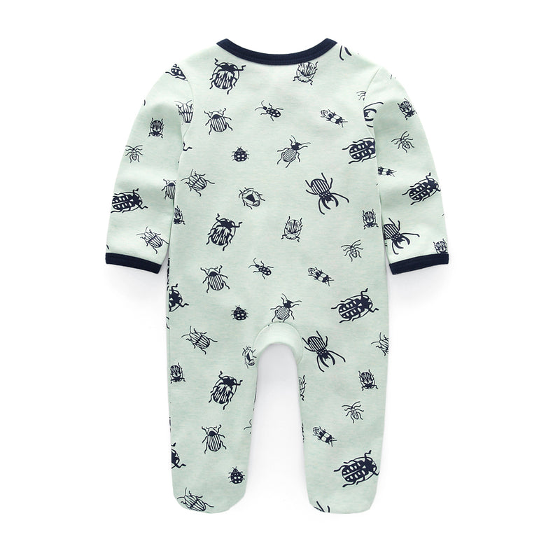 New 2/3/4pcs Baby Rompers Long Sleeve Printed Jumpsuit