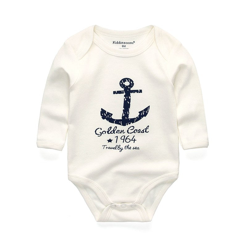 New Baby Boys Bodysuit Long Sleeve Cotton