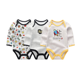 New Baby Boys Bodysuit Long Sleeve Cotton