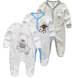 2/3/4pcs Baby Rompers Long Sleeve Printed Jumpsuit