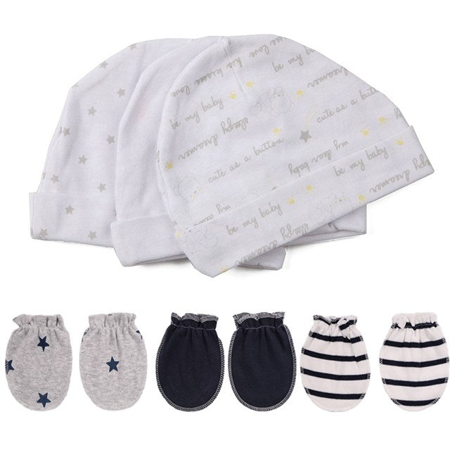 New Baby Hat +Kids Gloves Cotton Cap Summer Accessories