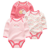 Newborn Clothes 3pcs Bodysuits Baby Solid Set