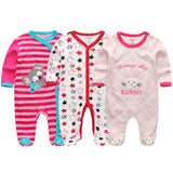 2024 Baby Girls Rompers 3Pcs Set Jumpsuits