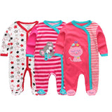 2024 Baby Girls Rompers 3Pcs Set Jumpsuits