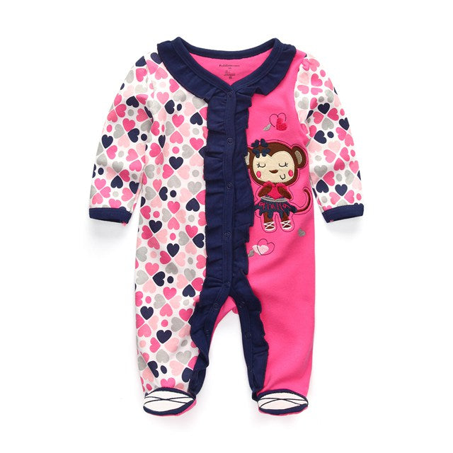 Summer 2020 Printed Baby Girls clothing Long Sleeve Cotton