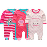 2024 Baby Girls Rompers 3Pcs Set Jumpsuits