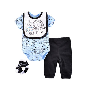 Bodysuits+Pant+Baby Bibs+Socks Clothing Set Outfit