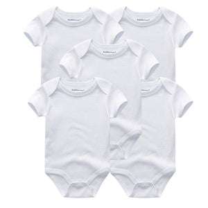 Baby Solid 5pcs Sets Short Sleeve Bodysuits