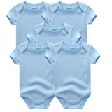 Baby Solid 5pcs Sets Short Sleeve Bodysuits