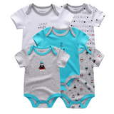 2024 Baby Girls Bodysuits Short Sleeve 5pcs