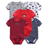 2024 Baby Girls Bodysuits Short Sleeve 5pcs